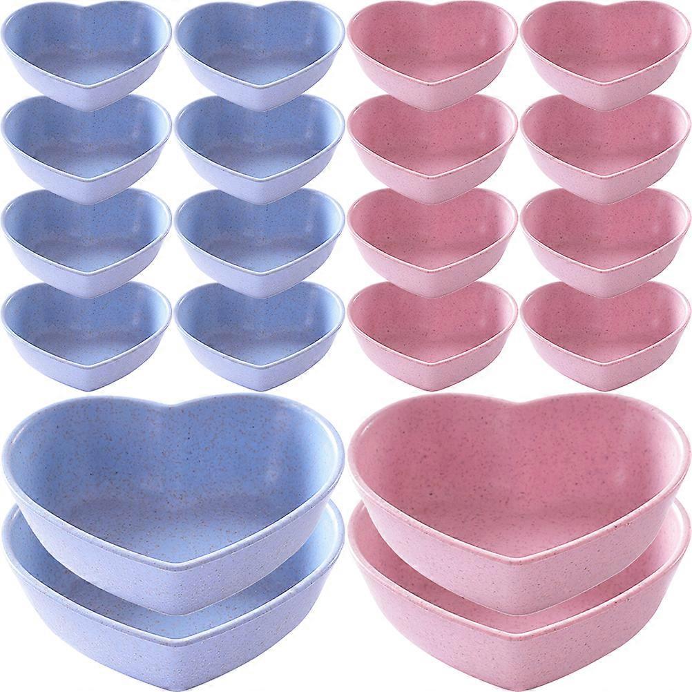 20 Stück Herzförmige Dipschalen Aus Weizenstroh Für Partys-7.9x6.5x2.9cm