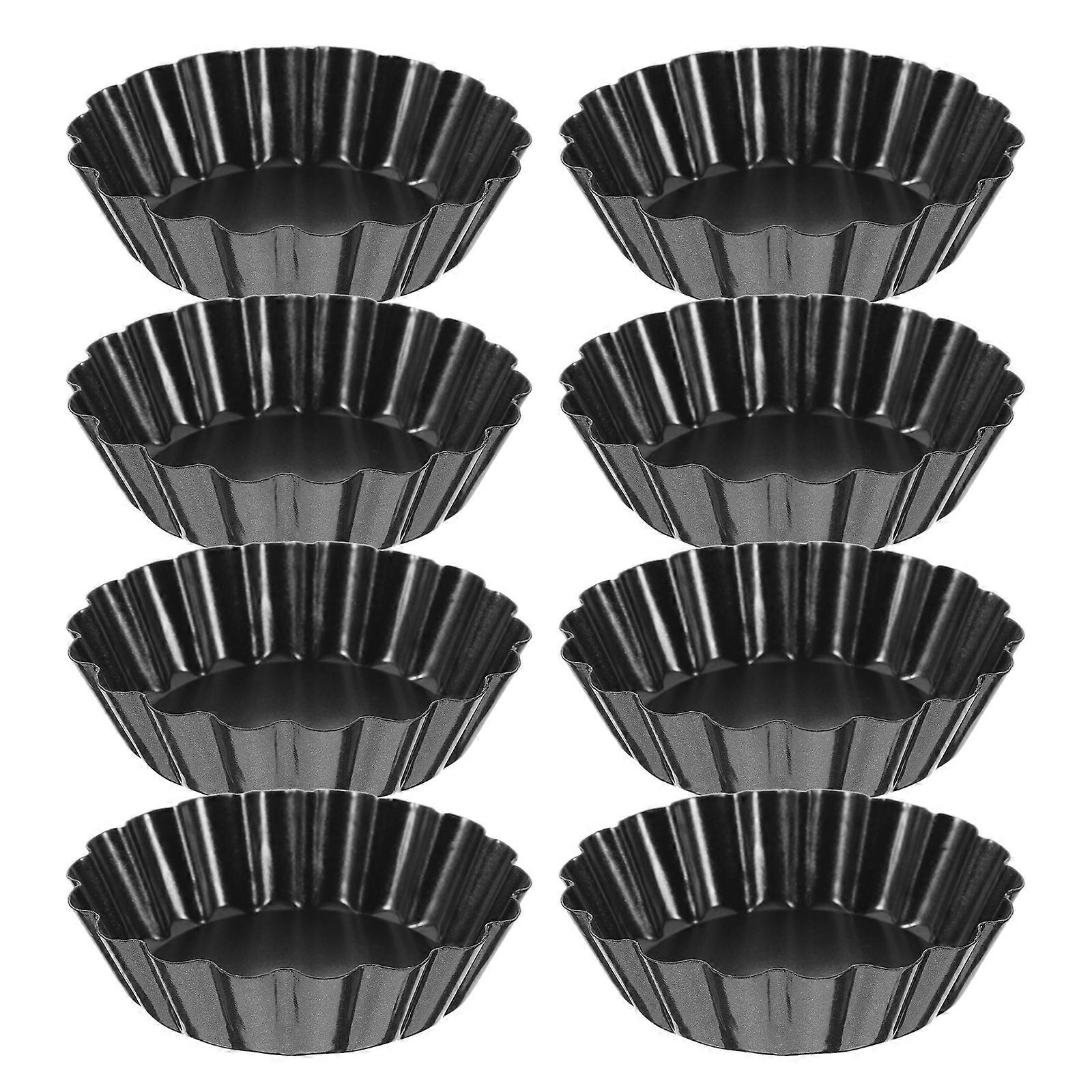 Mini-tarteformen Mit Herausnehmbarem Boden, Mousse-kuchen-dessert-backformen-8.00x8.00x2.00cm-black