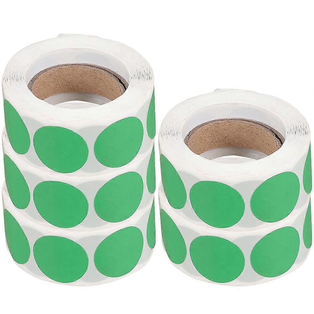 5 Rollen Runde Etiketten Mit Punkten, Inventaraufkleber, Klebeaufkleber, Etiketten Für Kleinanzeigen-2.5x2.5x0.1cm-green
