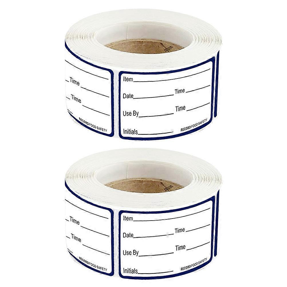 2 Rollen Beschreibbare Küchen-lebensmitteldatumsaufkleber, Selbstklebende Etiketten Für Die Lebensmittelaufbewahrung-6x3cm