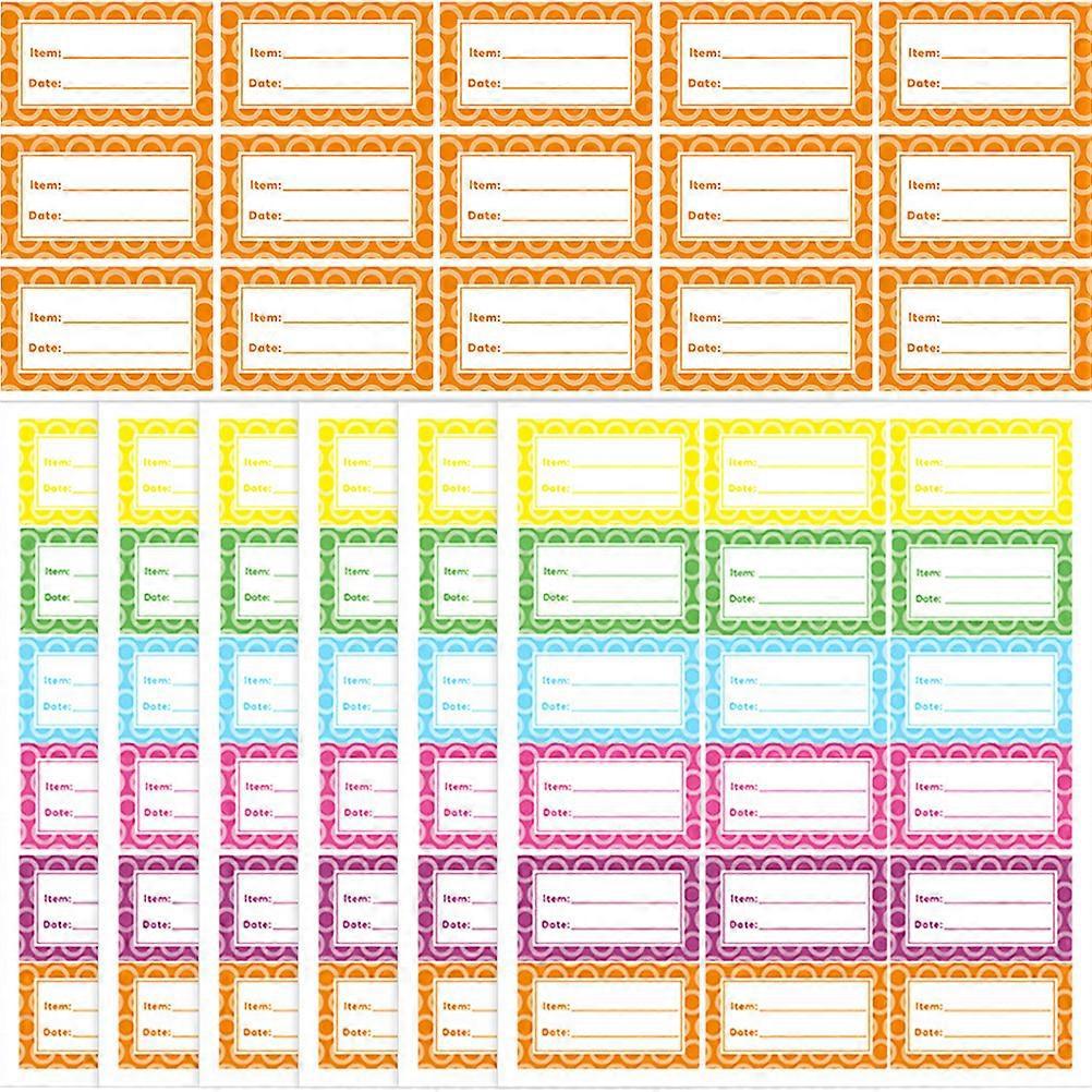 360 Stück Kühlschranketiketten, Gefrierschranketiketten, Lebensmittelklassifizierungsaufkleber, Küchenetiketten-6x3.5cm-colorful