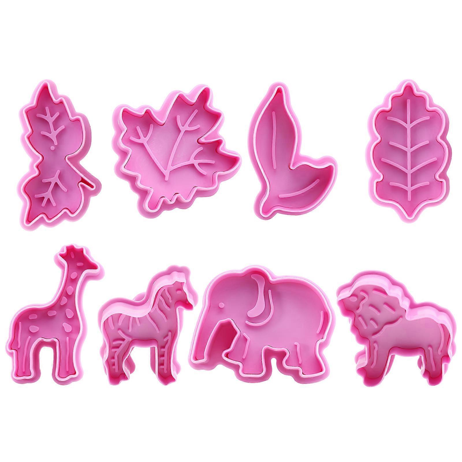 2 Sets/8-teiliges Set Ausstechformen, Keksformen, Cartoon-backformen, Backwerkzeuge-m-purple