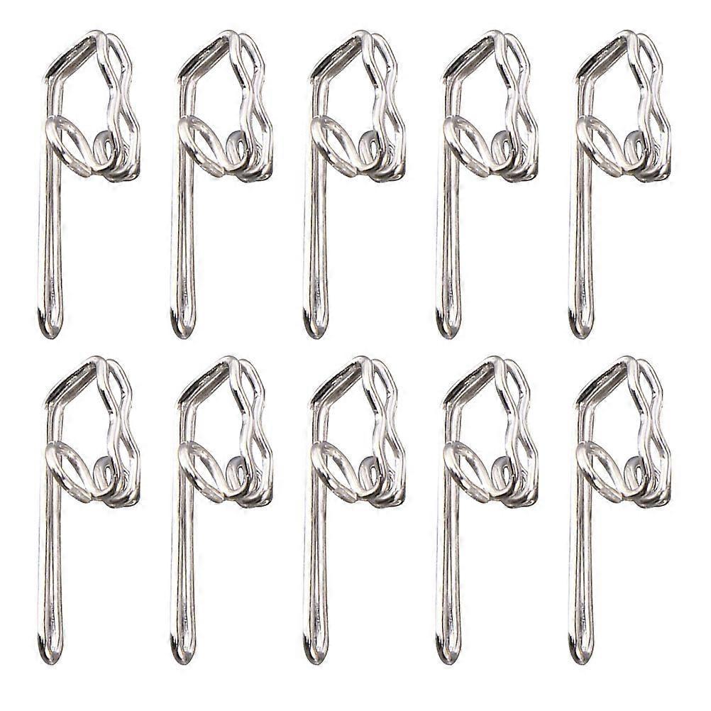 100 Stück Vorhanghaken, Duschvorhanghaken, Metall-stifthaken Für Gardinen-3x1.5x2cm-silver
