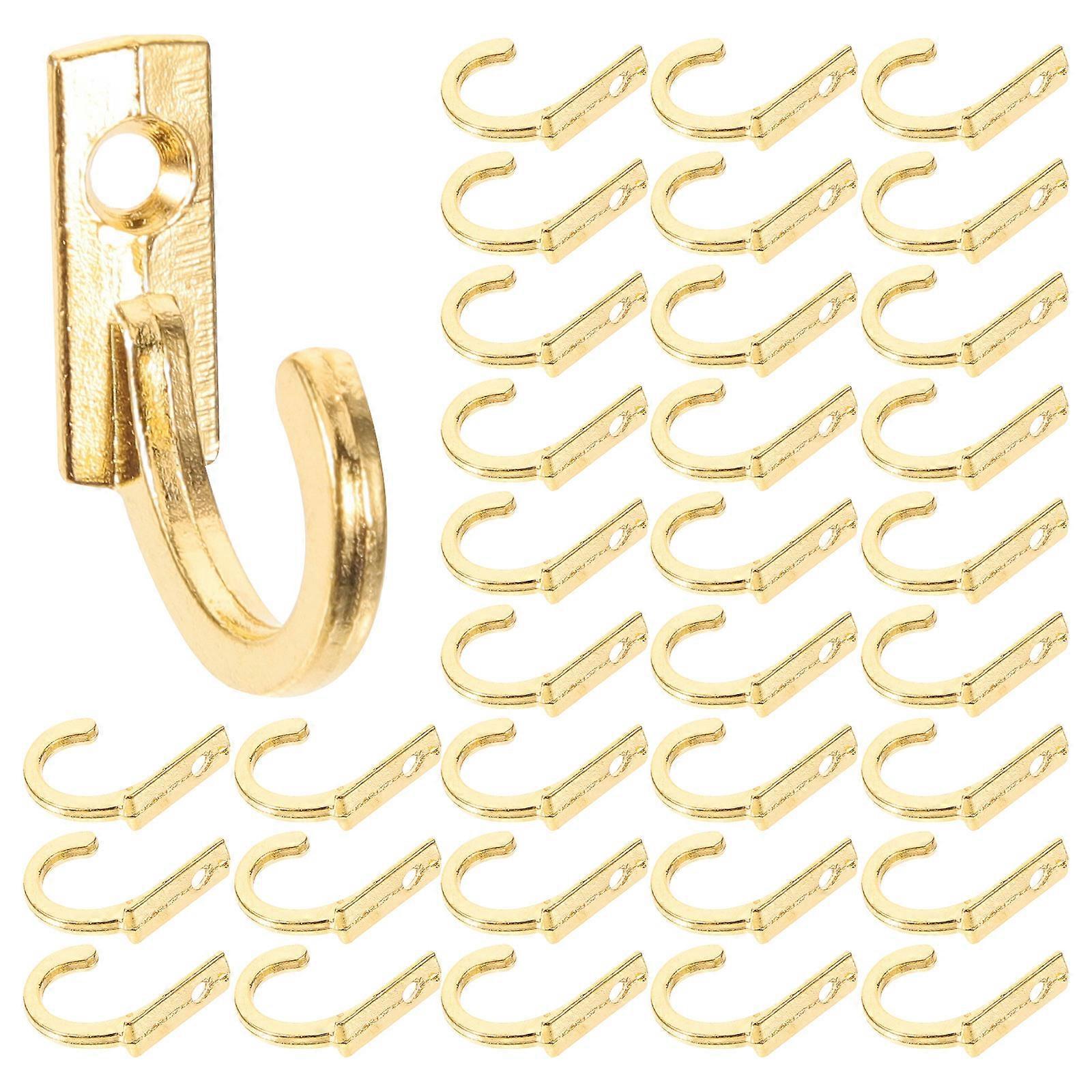 100 Stück Kleiderhaken, Antike Wandhaken, Hut- Und Mantelhaken, Badezimmerhaken-2.2x1.8cm-golden