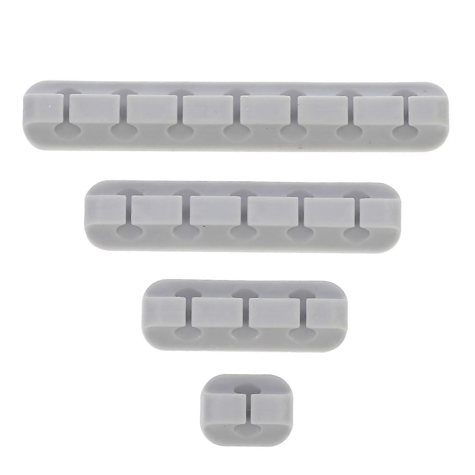 4er-pack Selbstklebende Kabelhalter Für Den Schreibtisch-12x2cm-grey