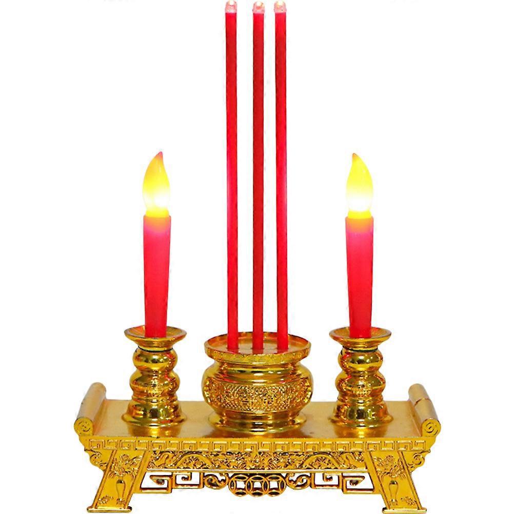 Chinesische Kerzenlampe, Kerzenständer, Kerzenlicht Für Den Buddhistischen Kult, Altarzubehör-21.5x15.4cm