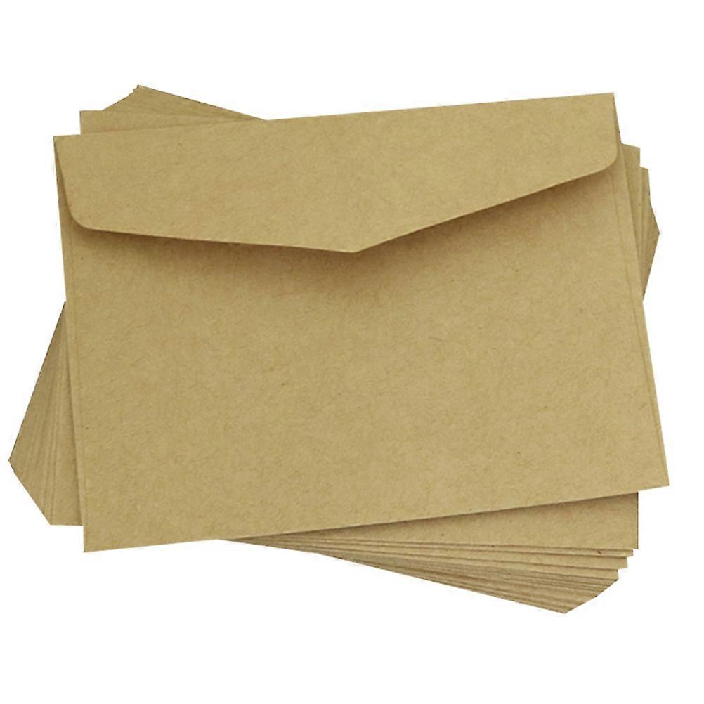 100 Stück Vintage-kraftpapierumschläge, Blanko-umschläge, Mini-umschläge, Notizumschläge-10x7.5cm