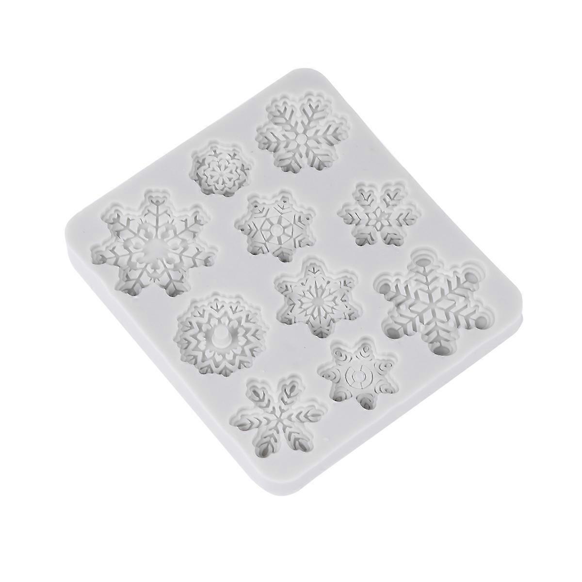 10-teilige Silikon-backform Für Weihnachtskuchen In Schneeflockenform, Antihaftbeschichtet, Hitzebeständig, Flexibel, Ideal Für Selbstgemachte Desserts