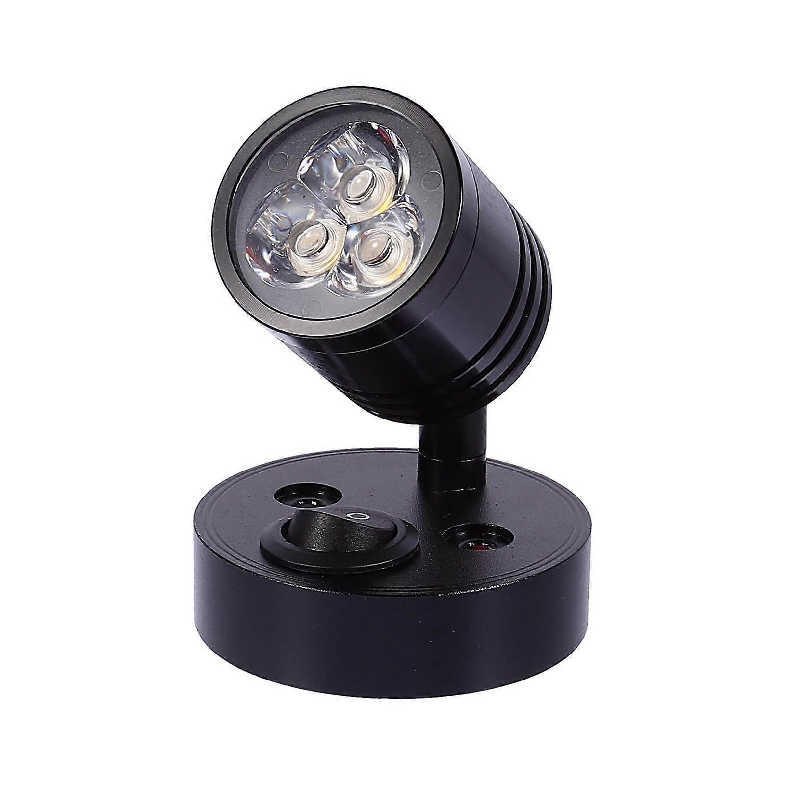 1 Stück 12v Flexible Led-wandleuchte Für Wohnmobile, Boote Und Yachten Mit Saugnapf Aus Aluminium-5.7x5.7x9cm-black