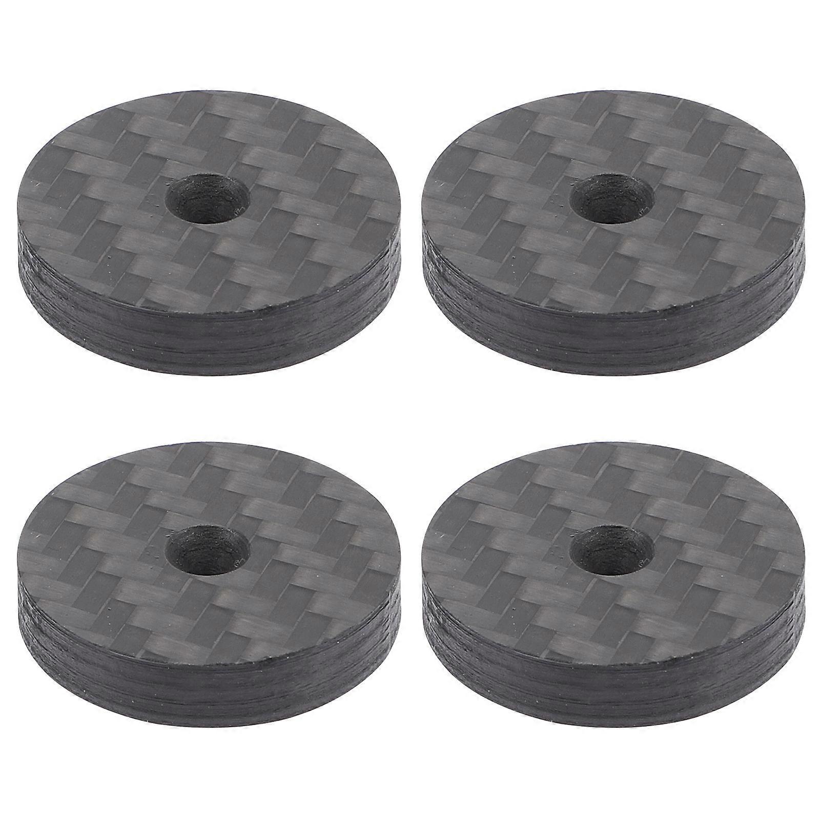 4 Stück Carbonfaser-lautsprecherspikes, Pads, Matten, Isolationsständer, Lautsprecherfuß-2.50x2.50x0.50cm-black