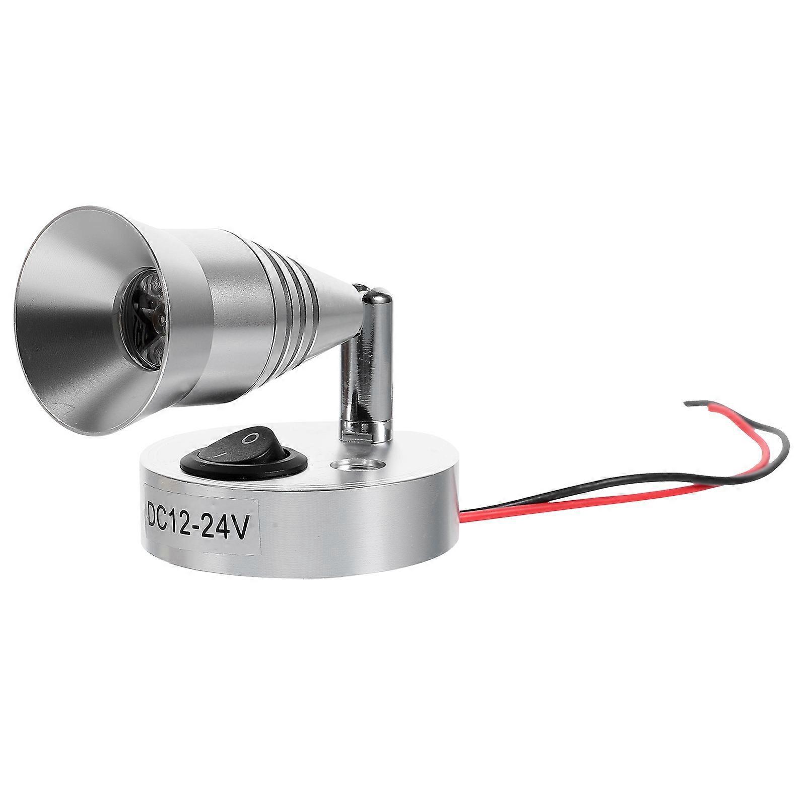 Leselampe Mit Praktischer Led-leseleuchte 12-24v 3w Fahrzeugbeleuchtung Für Wohnmobile - Warmweißes Licht (silber)-11.00x6.00x6.00cm-silver