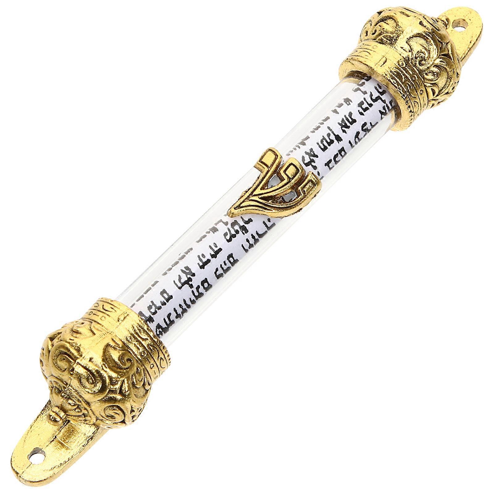 Mezuzah Aus Metall Für Die Haustür, Religiöse Mezuzah Aus Metall Für Die Seitentür, Geschenk (zufälliges Design)-11.7x1.9cm