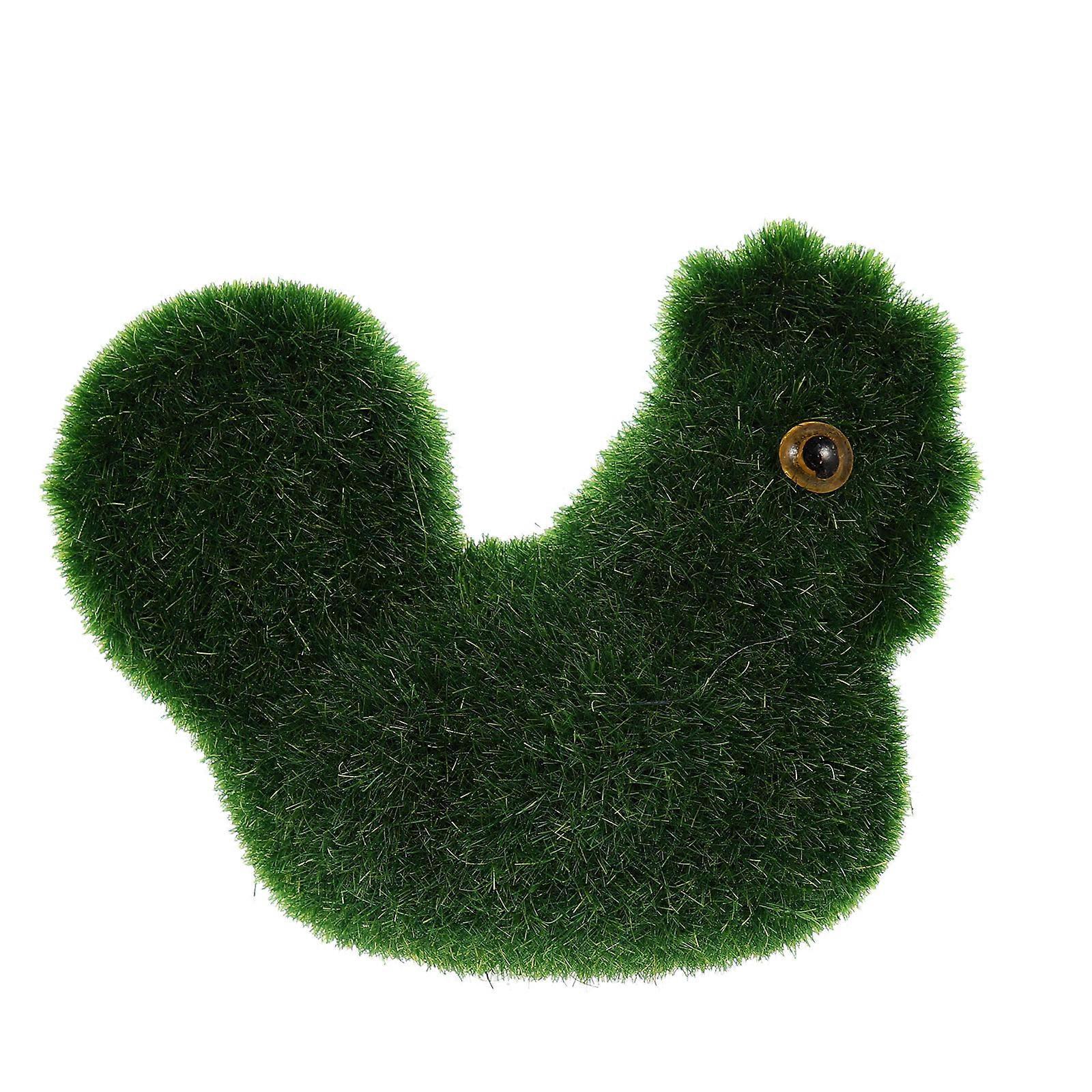 Dekorative Tierfigur Aus Künstlichem Moos, Hahn-figur, Diy-mikrolandschaftsdekoration-10.00x7.00x5.00cm-green