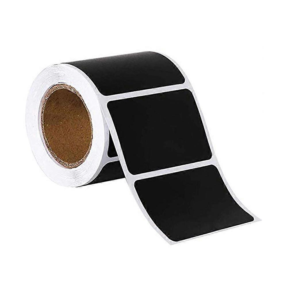 Rolle Blanko-namensschild-etiketten, Diy-namensschild-aufkleber, Selbstklebende Etiketten-5.5x3.5x0.05cm-black