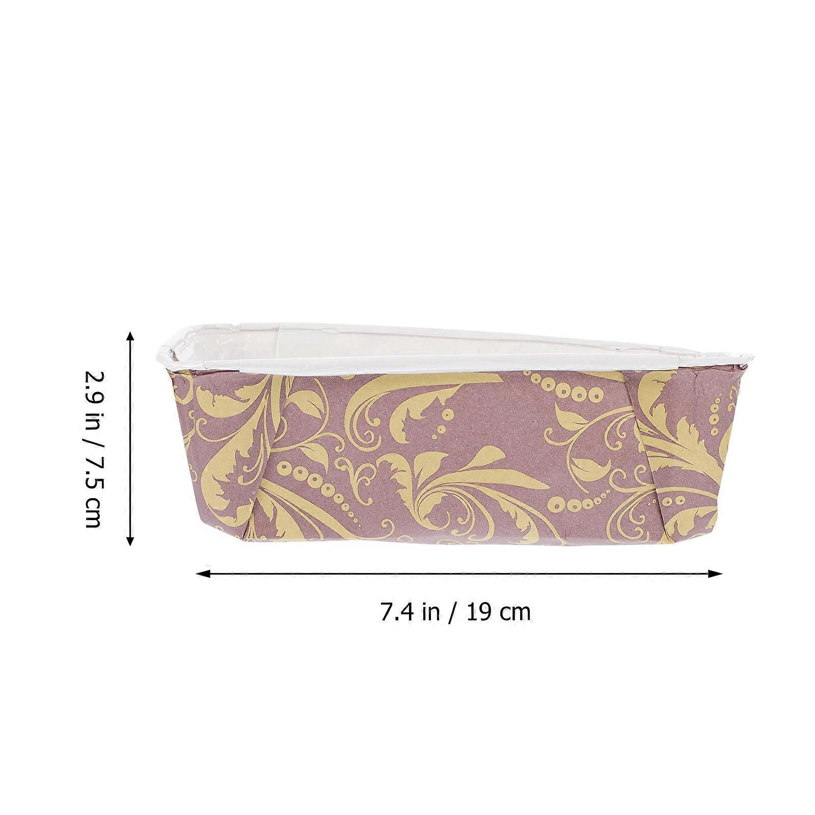50 Stück Bootsförmige Kuchenhalter, Hitzebeständige Dessertförmchen, Brotbehälter-18.00x7.00x5.00cm-coffee