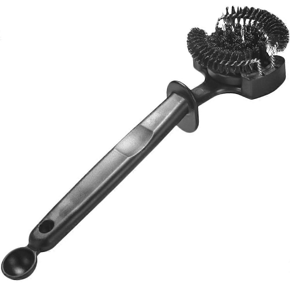 Reinigungsbürste Mit Abnehmbaren Borsten Für Espressomaschinen Und Kaffeemaschinen Inklusive Löffel-25.5x7.5x2cm-black