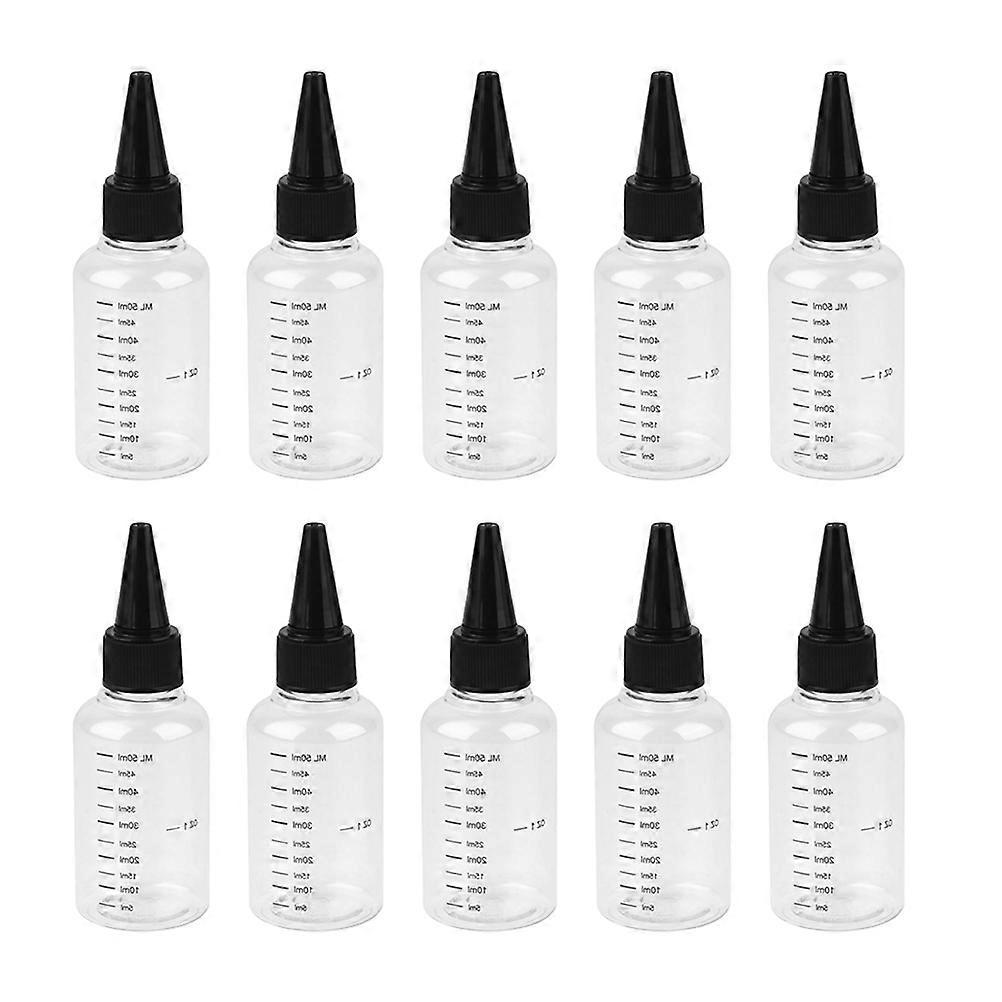 15 Stück 50 Ml Transparente, Leere Reiseflaschen Mit Quetschverschluss Und Skala-11x4cm-black
