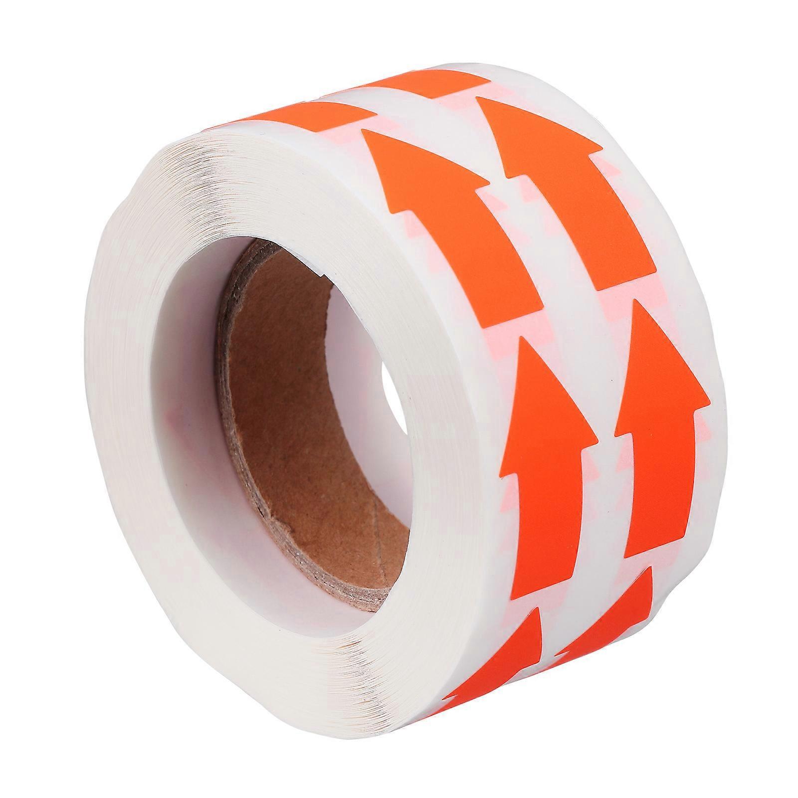 1 Rolle Dekorative Aufkleber, Fluoreszierende Farbetiketten, Leuchtende Pfeiletiketten-6.5x6.5x3.3cm-rosy