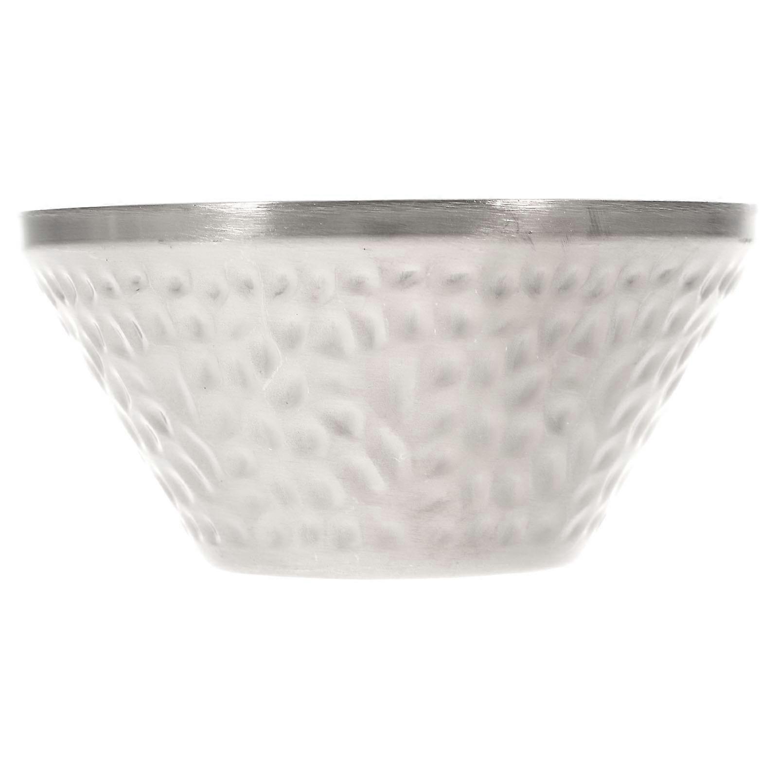 Salatschüssel Aus Edelstahl, Ramen-schüssel, Servierschüssel, Dekorative Gemüsesalatschüssel-12x12x6cm-silver