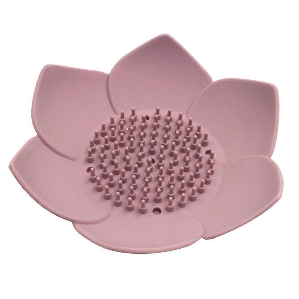 1 Stück Silikon-seifenschale In Blütenblattform, Kreativer Seifenhalter In Blumenform, Seifenablage Für Den Haushalt, Seifenablage Für Feste Seife, Handgefertigte Seifenunterlage Für Zuhause-12.5x12.5
