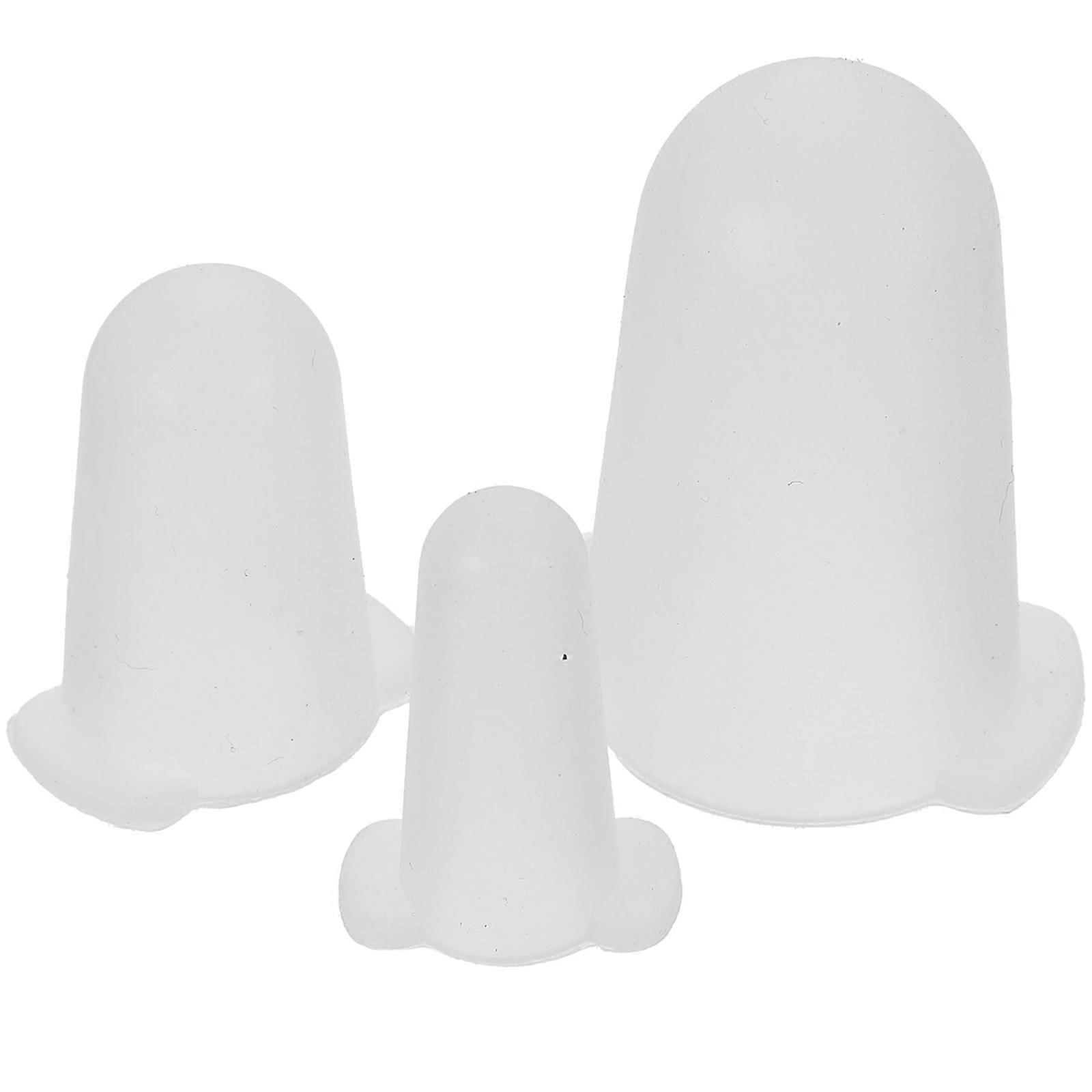3er-packung Spritztüllen-überzüge Für Tortendekoration, Flexible Silikon-überzüge-4.50x2.80x2.80cm-white