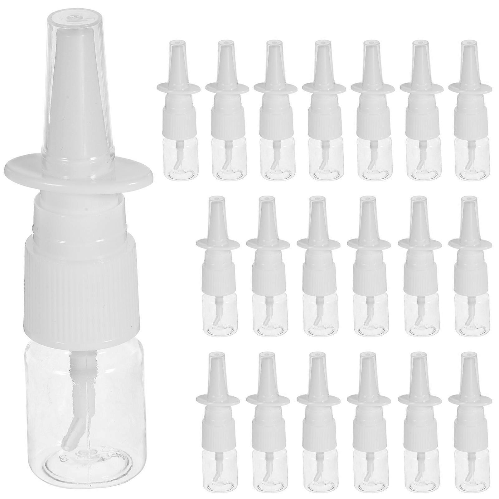 20 Stück 5 Ml Dickflüssige Sprühflaschen, Rhinitis-sprühflaschen, Direktsprühflaschen, Transparente Pet-kunststoffflaschen, Tragbare Sprühflaschen Für Reisen Und Outdoor-aktivitäten-white
