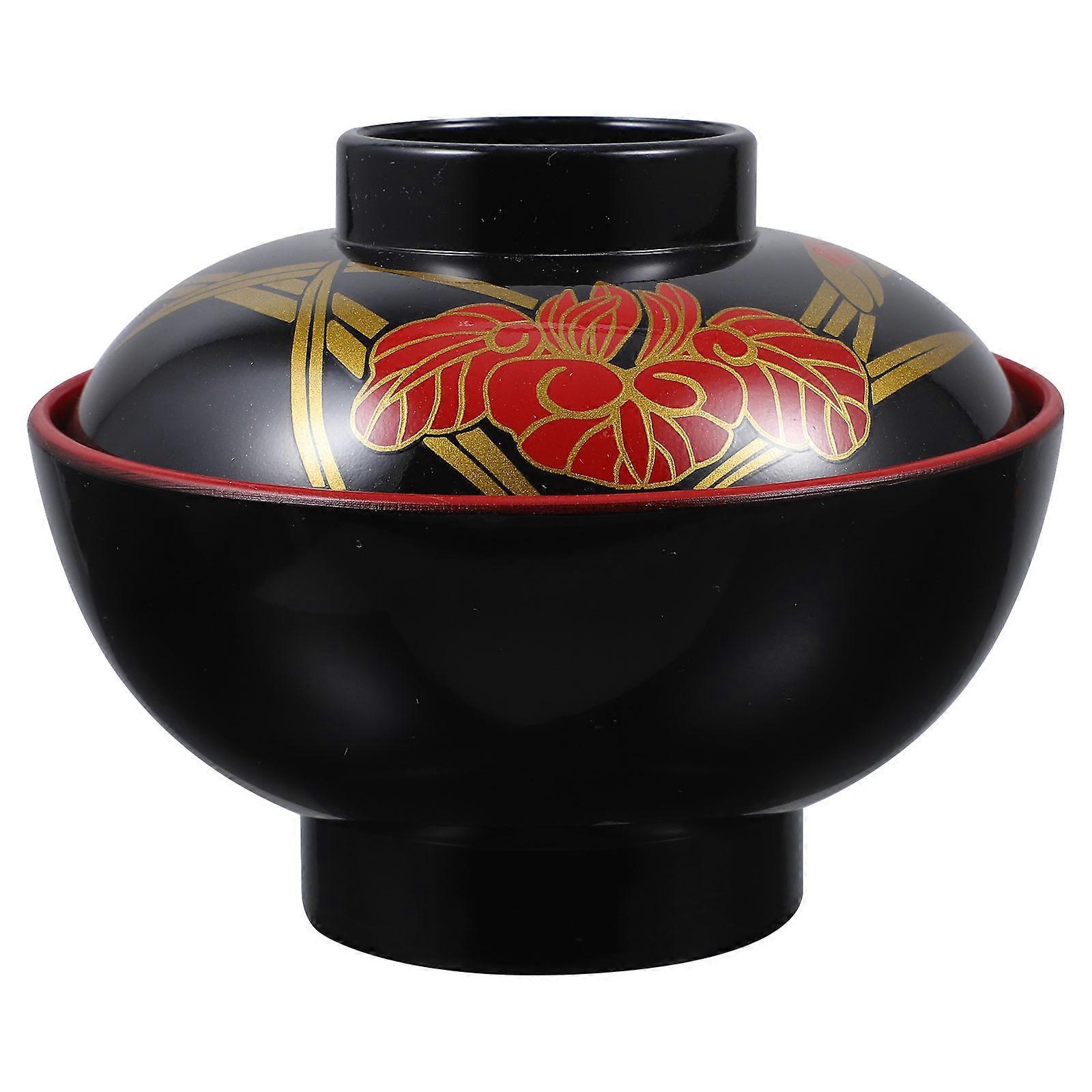 Japanische Suppenschüssel Mit Deckel, Traditionelle Japanische Reisschüssel Für Japanische Restaurants-11.9x11.9x9cm