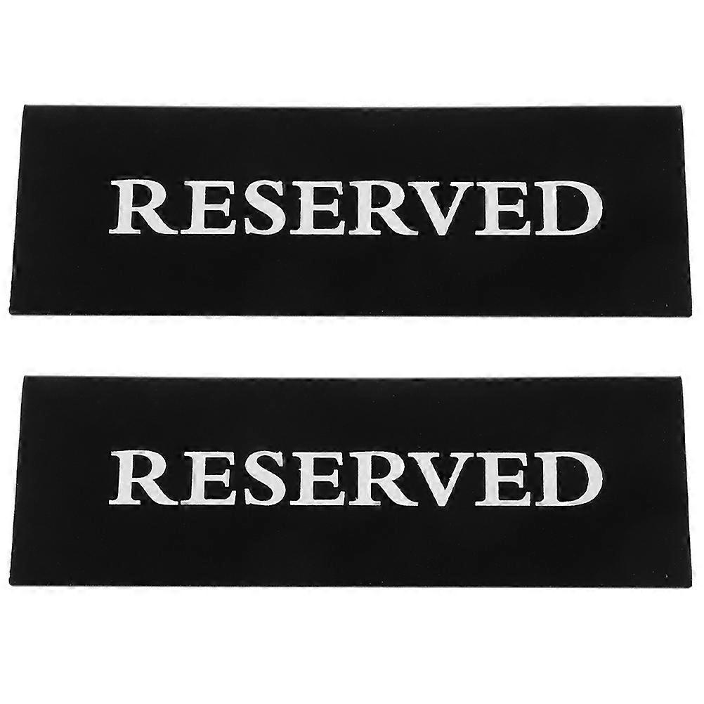 Stück Wiederverwendbare Schilder, V-förmig, „reserviert“, Dekorative Tischreservierung-20x7cm-black