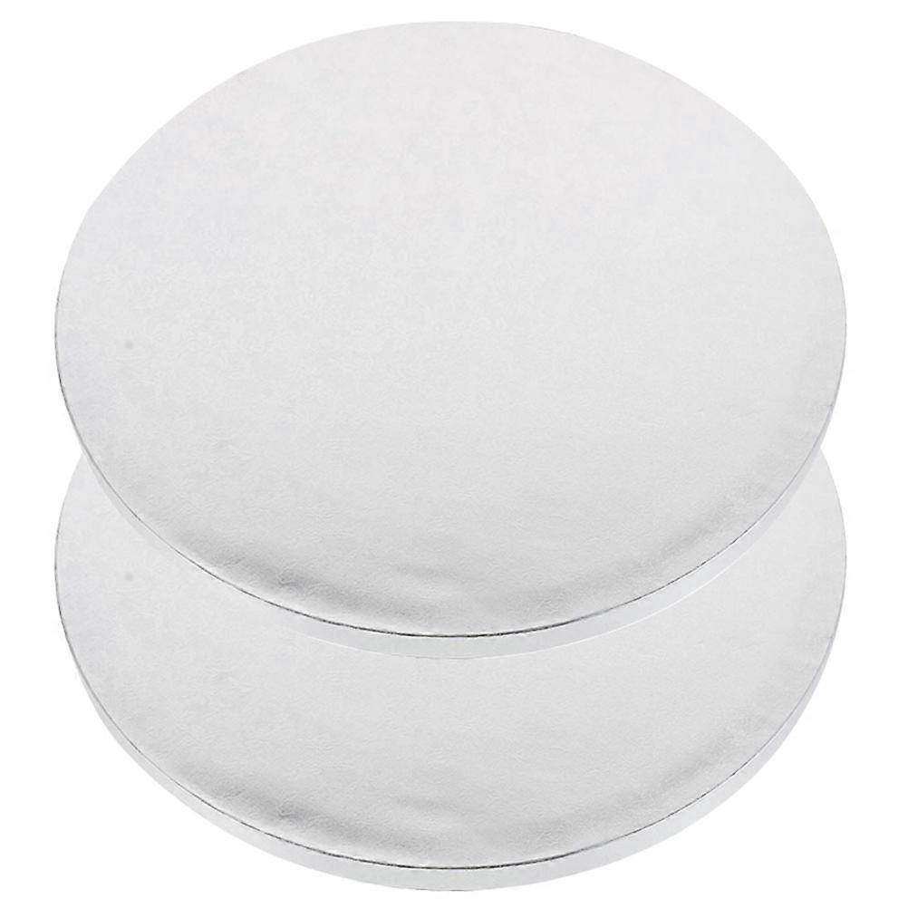 2 Stück Praktische Kuchenplatten Aus Aluminiumfolie, Kuchen-transferbretter, Filigrane Kuchenteller-20.00x20.00x1.50cm-silver