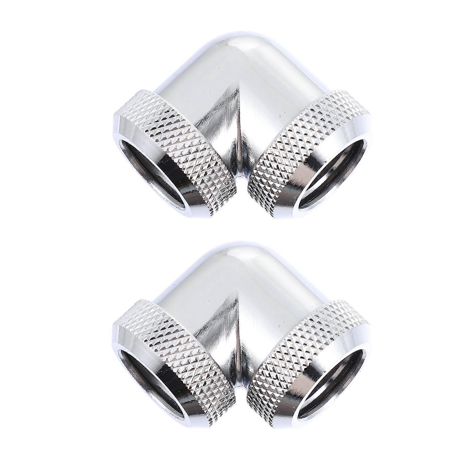 Stück Messing-anschlussstücke Für Computer-wasserkühlung, 90-grad-drehverlängerung-3x3x2cm-silver
