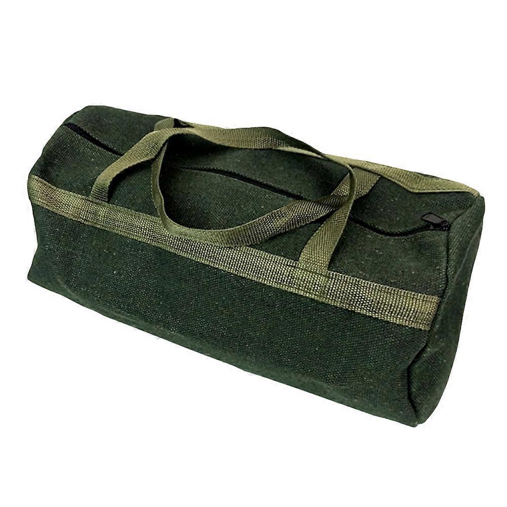 Hochwertige, Verdickte Autoreparaturtasche Aus Canvas, Aufbewahrungstasche Für Autoreparaturwerkzeuge, Tragbarer Werkzeugorganizer (rund 40 X 20 Cm)-402020cm-green