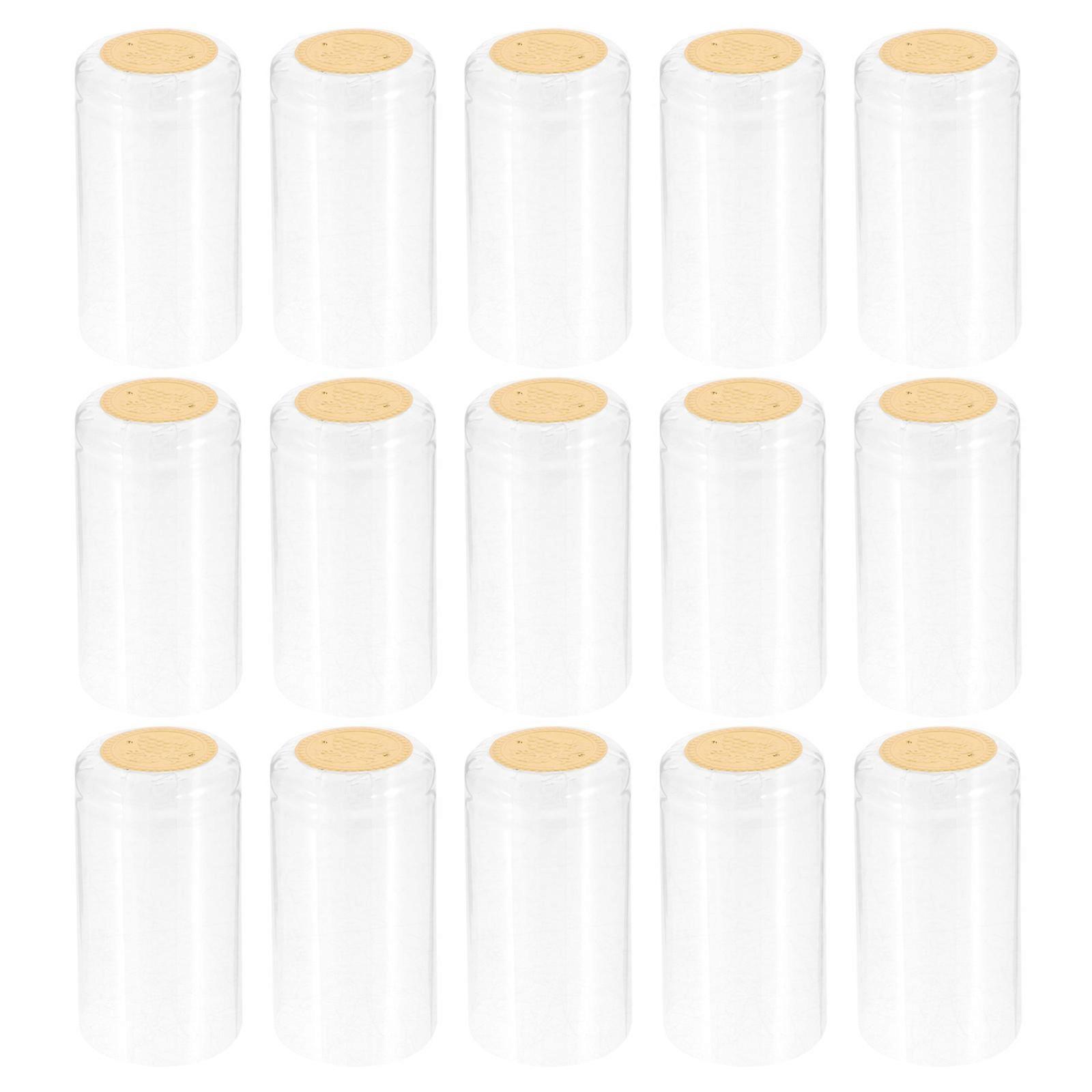 100 Stück Pvc-schrumpfkapseln Für Weinflaschen-6.00x3.20x3.20cm-transparent