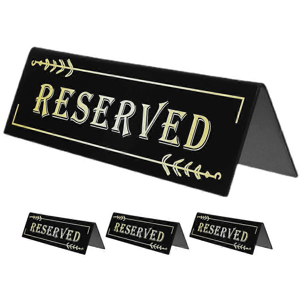 4 Stück Acryl-reservierungsschilder, Tischreservierungsschilder Für Hochzeitsrestaurants-15.00x4.50x4.10cm-as Shown
