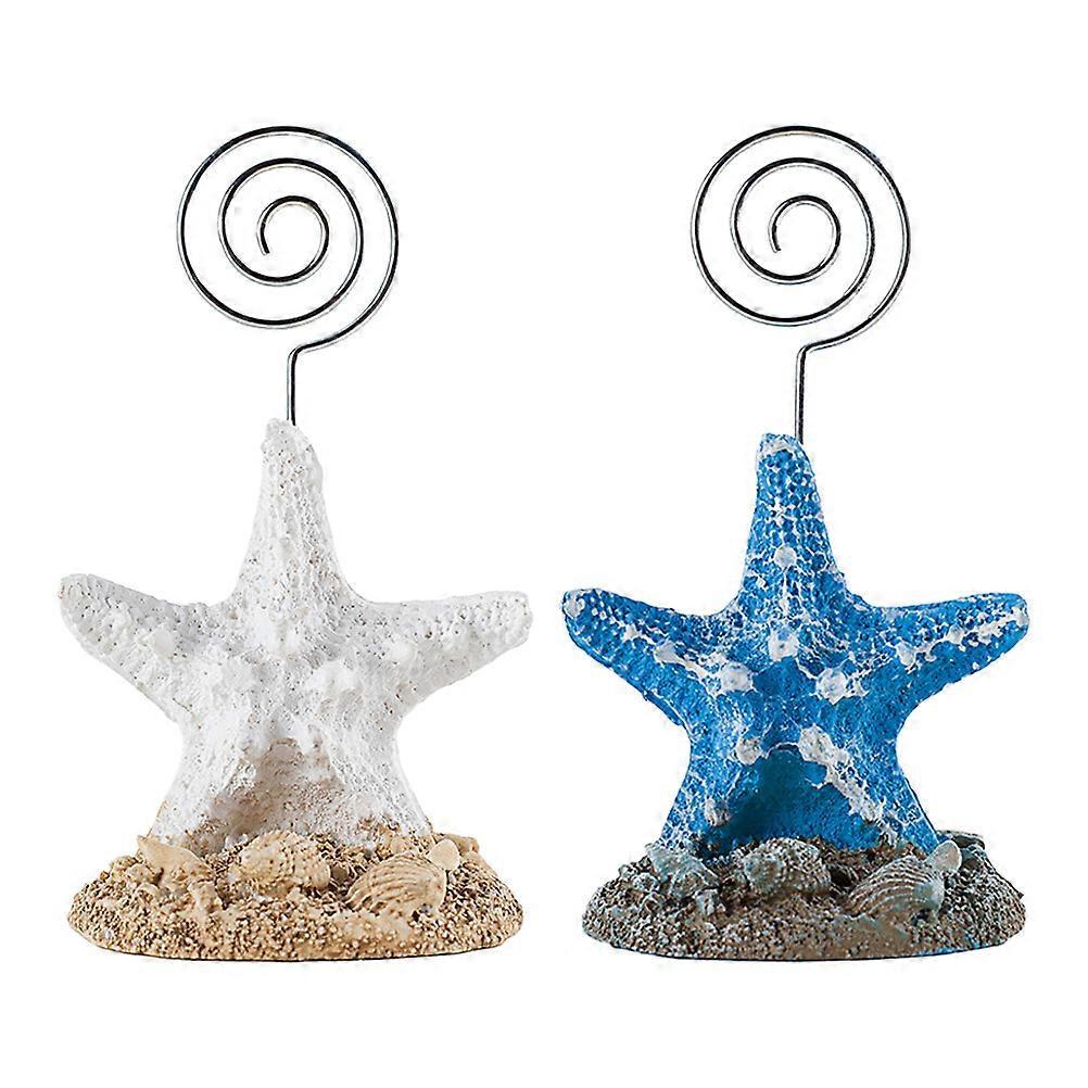 Stück Exquisite Seestern-notizclips Im Mediterranen Stil Für Den Schreibtisch-6x6cm