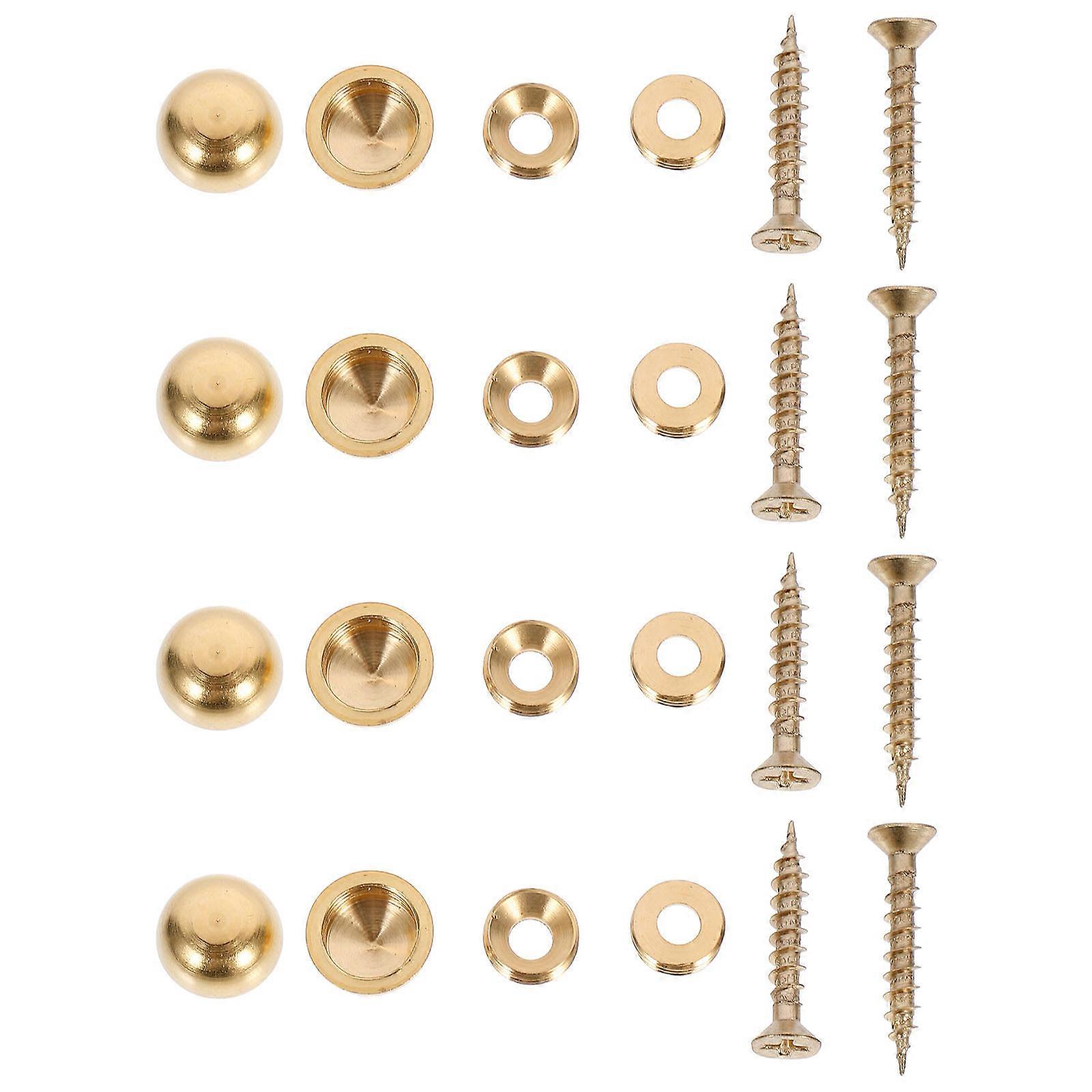 8 Stück Kupfer-schraubkappen, Spiegelschilder, Werbenägel (13 Mm)-2.50x1.30x0.56cm-golden
