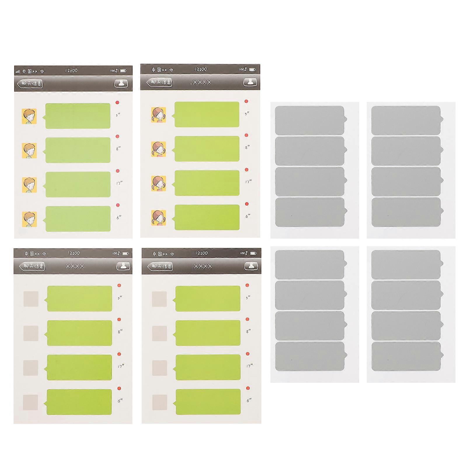 1 Bogen Rubbeletiketten Aufkleber Persönlichkeit Kreative Diy Etiketten Nachrichten Notizen (silbergrau, 24 Etiketten Pro Bogen)-13.00x7.00x0.02cm