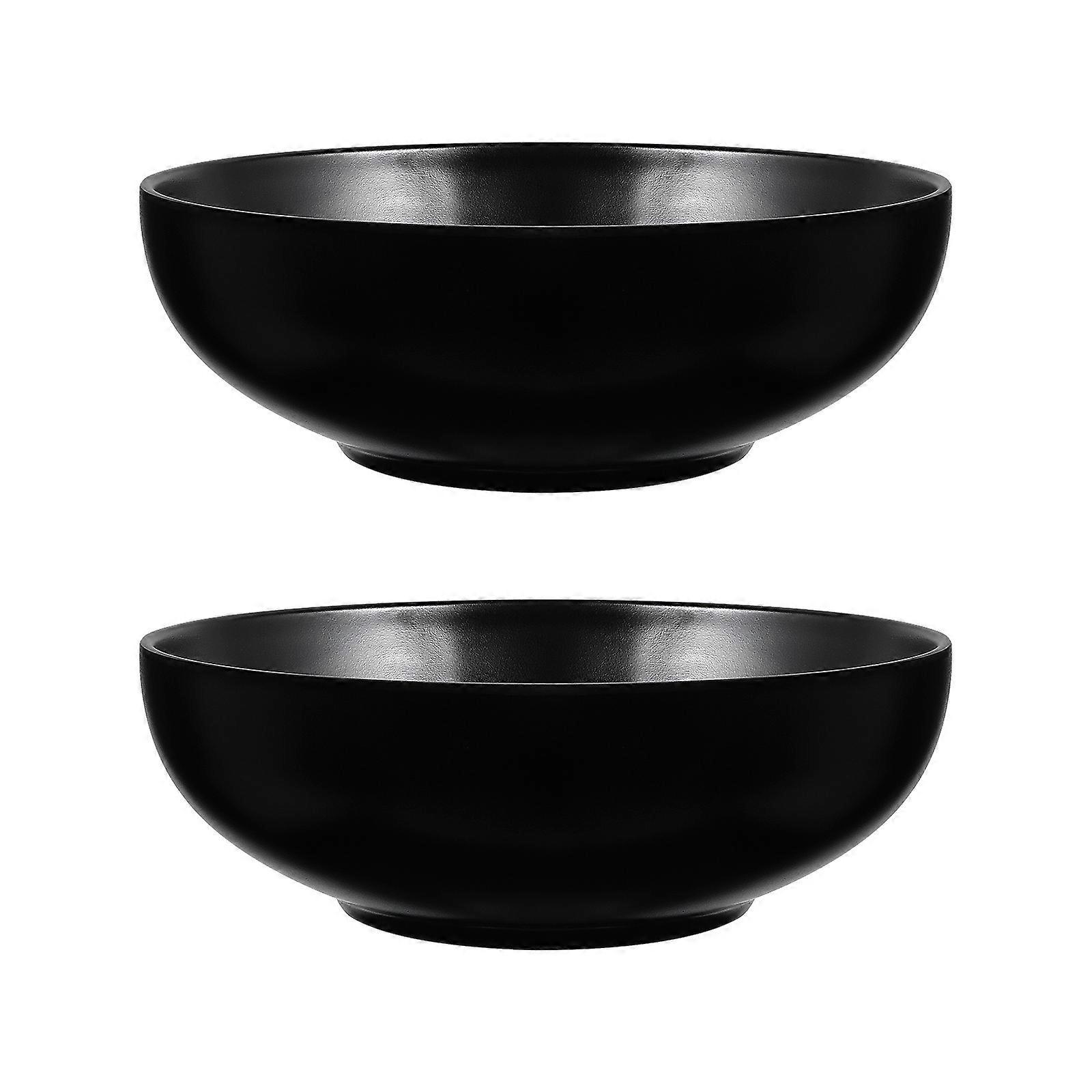 Stück Japanische Nudelschalen, Melamin-salatschalen, Servierschalen, Chinesische Nudelschalen-19.00x19.00x6.50cm-black