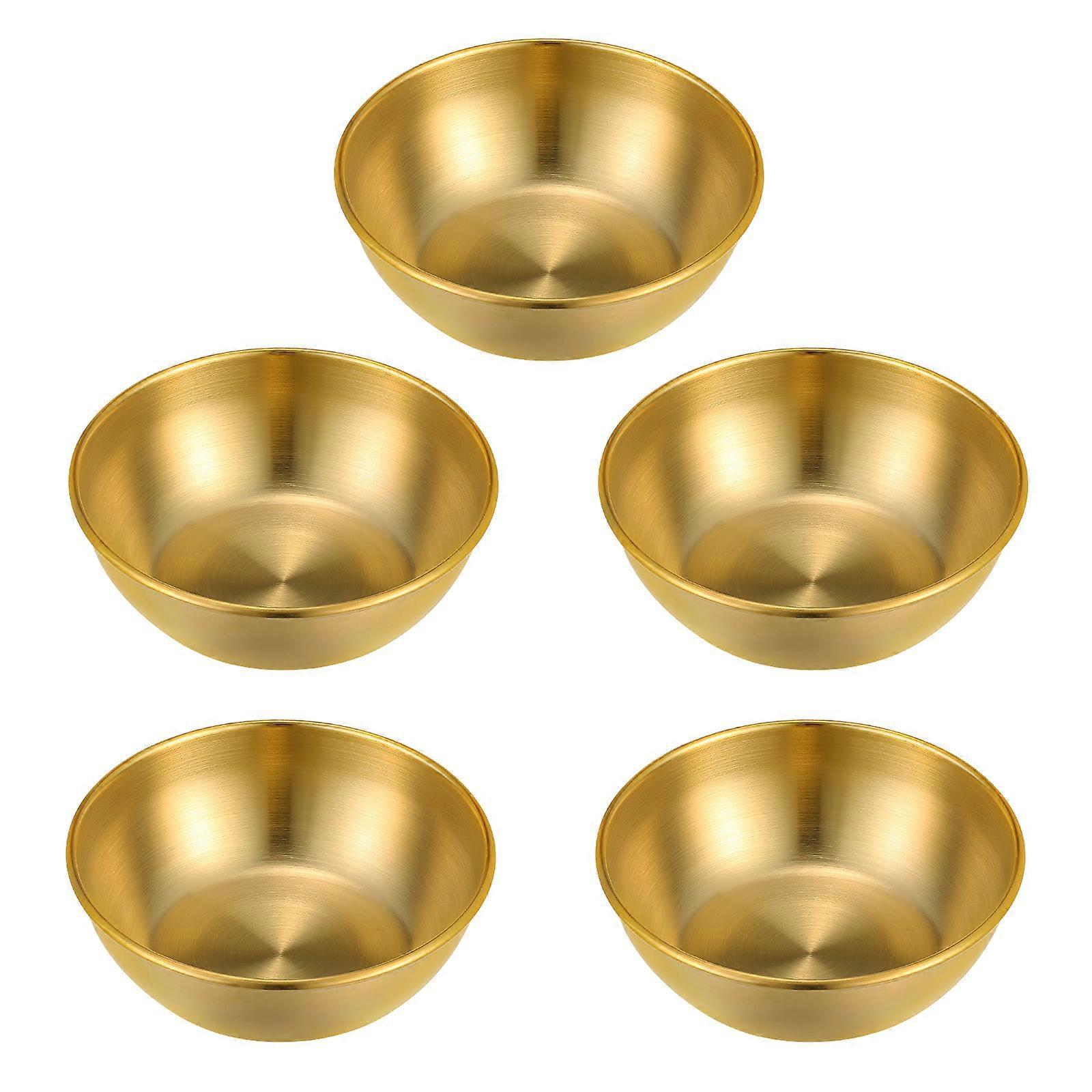 5-teiliges Set Aus Edelstahl-würzschalen, Vorspeisentellern, Saucentellern Und Sojasaucen-dipschalen