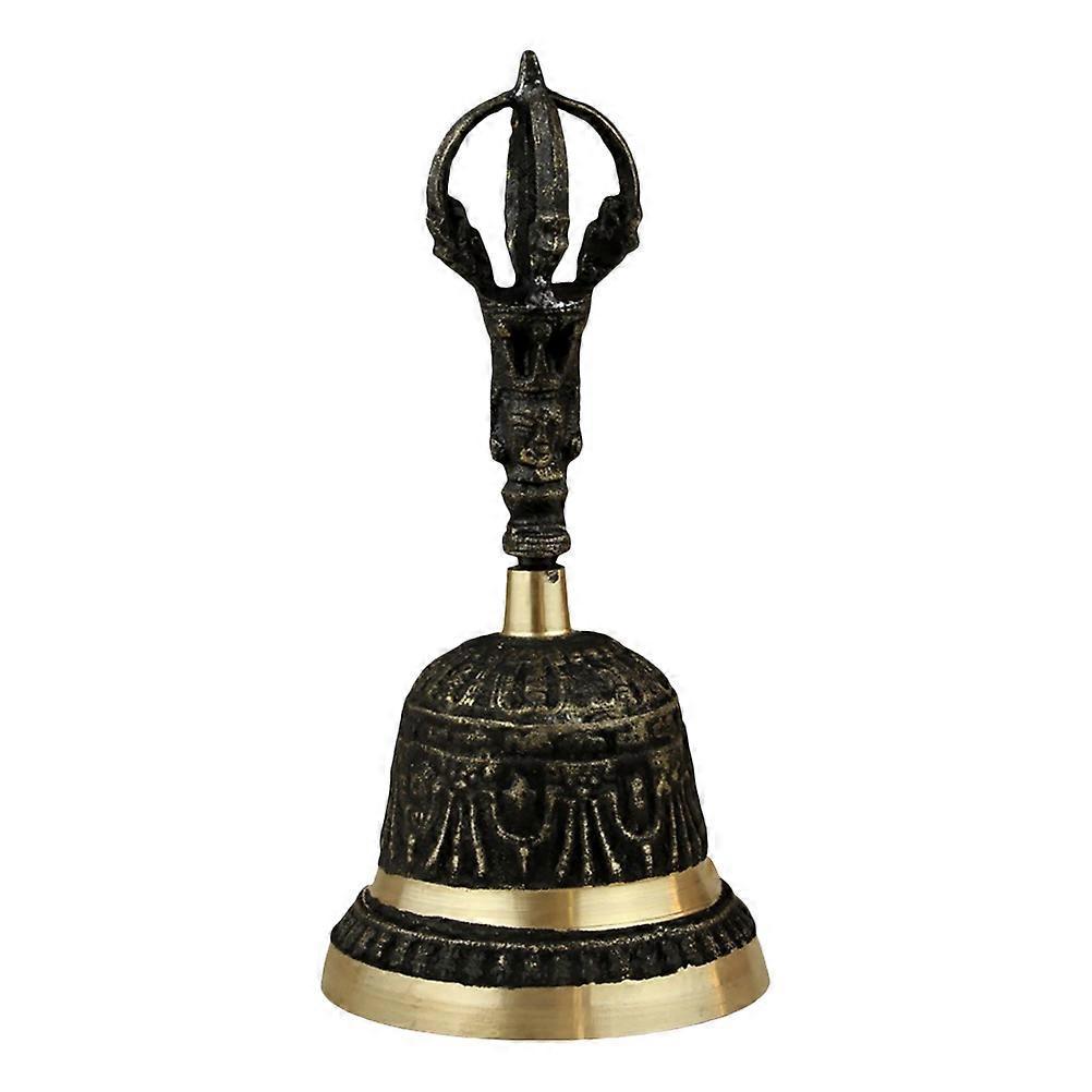 Dekorative Tischglocke Aus Kupfer Mit Griff Für Zuhause-15.5x7x7cm-black