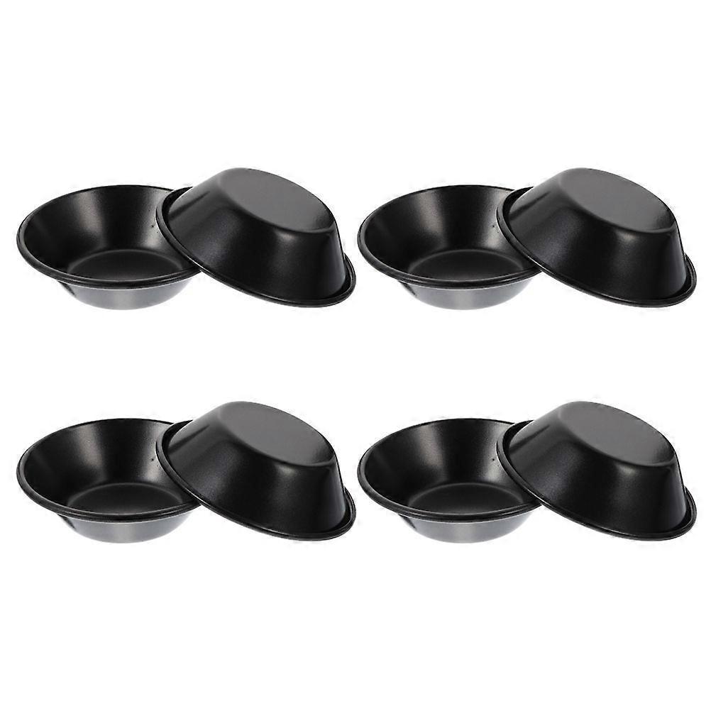 8-teiliges Küchen-eierkuchenform-set Aus Kohlenstoffstahl-8.00x8.00x2.40cm-black