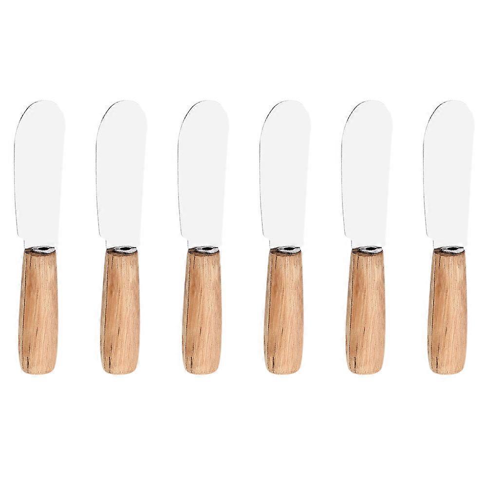 6-teiliges Set Butterspatel Mit Edelstahlgriff, Marmeladenspatel Für Den Haushalt (verschiedene Farben)-10.2x2x1cm