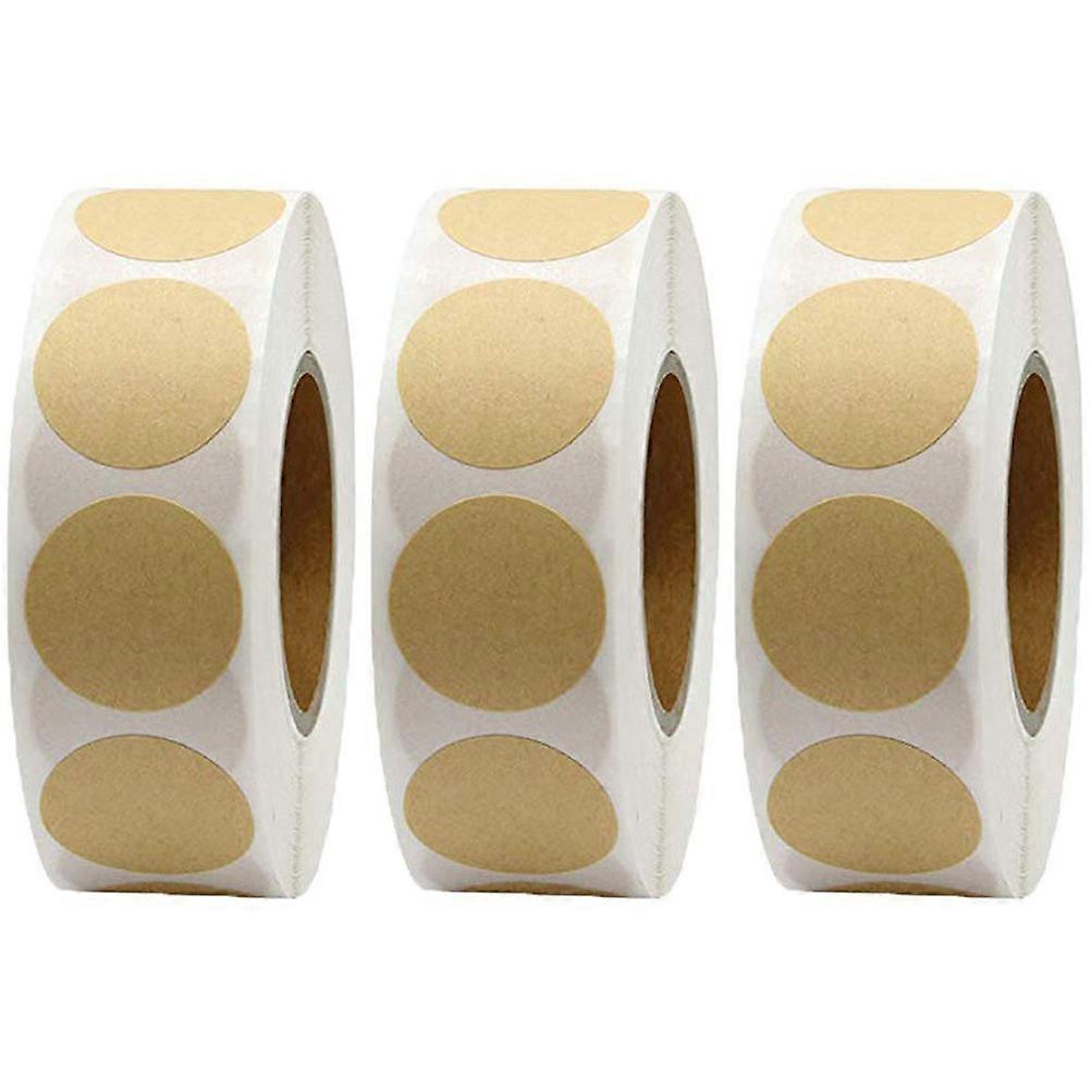 3 Rollen Beutelverschluss-aufkleber, Geschenk-dekorationsaufkleber, Beutelverschluss-etiketten, Selbstklebende Aufkleber-2.50x2.50x0.10cm-brown