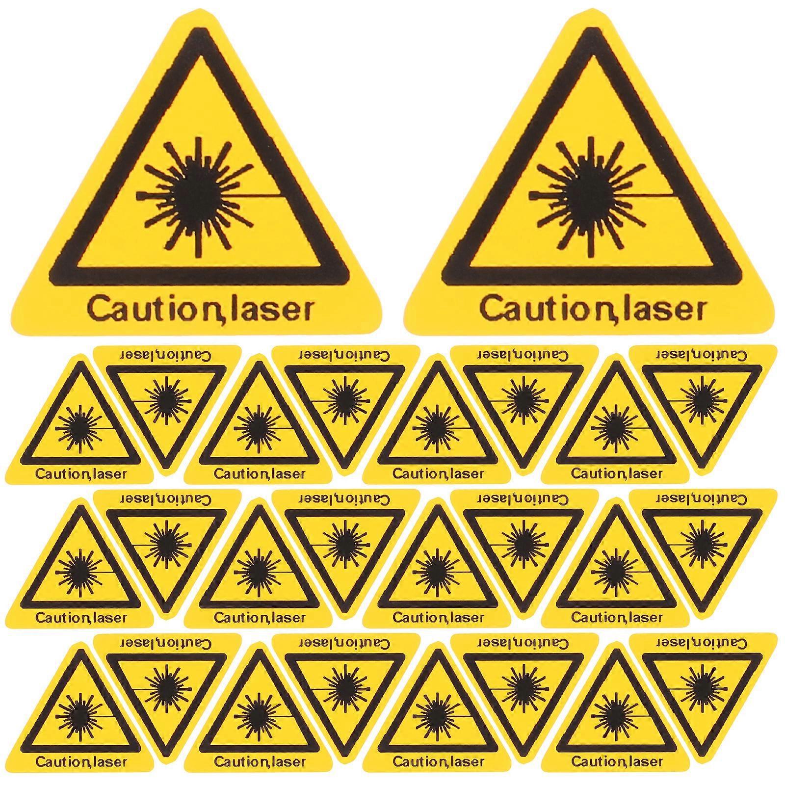 50 Stück Warnaufkleber, Sicherheitsaufkleber, Warnschild „laser“-1.50x1.50x0.01cm