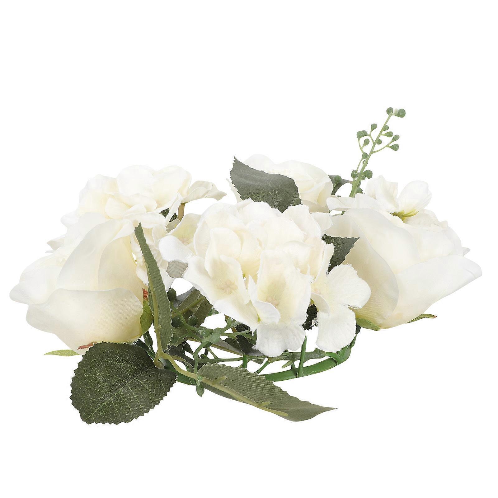 Künstliche Rosen, Kunstblumen, Rosendekoration, Gartendekoration-20x20cm-white