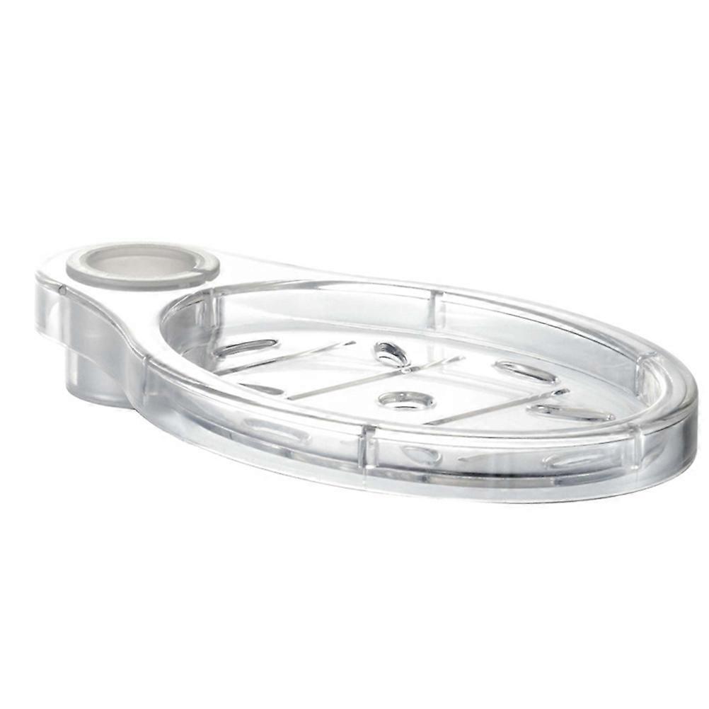 Ovale Duschseifenschale, Transparenter Seifenhalter, Höhenverstellbare Seifenablage Für Badezimmer-17.00x9.50x2.50cm