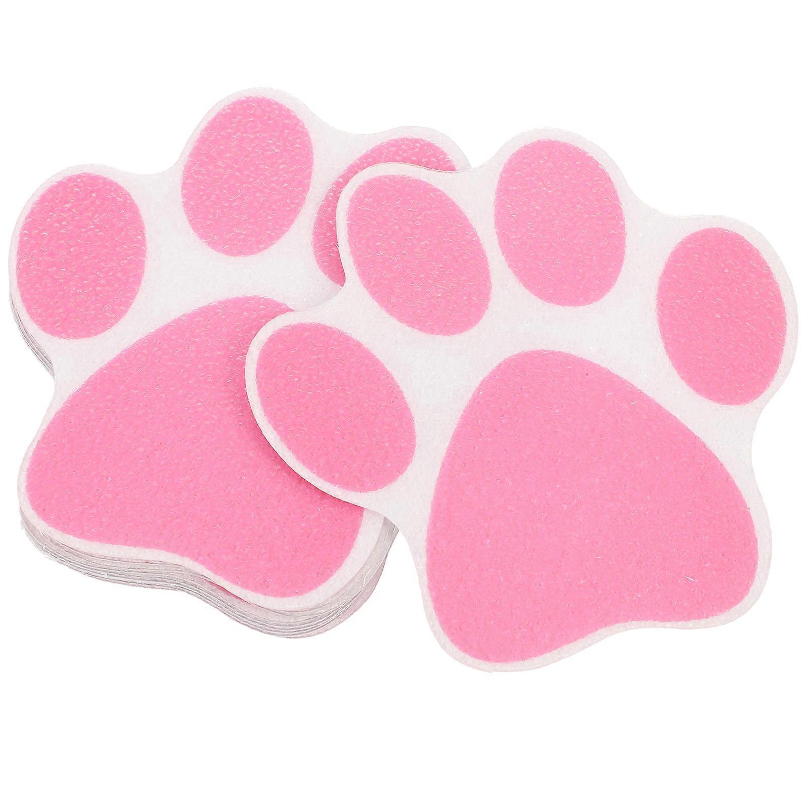 10 Stück Pfoten-badewannenaufkleber, Selbstklebende Boden- Und Wandaufkleber-9.9x9.5cm-pink