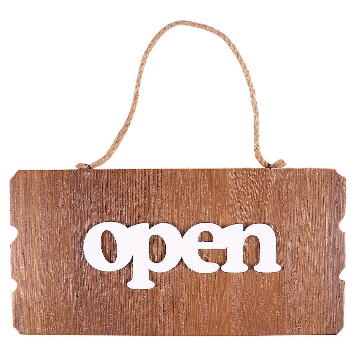 Retro-hängebrett, Offen/geschlossen, Dekoratives Hängebrett, Wand-/tür-hängebrett Aus Holz, Zweiseitig, Für Laden-24x23.5cm