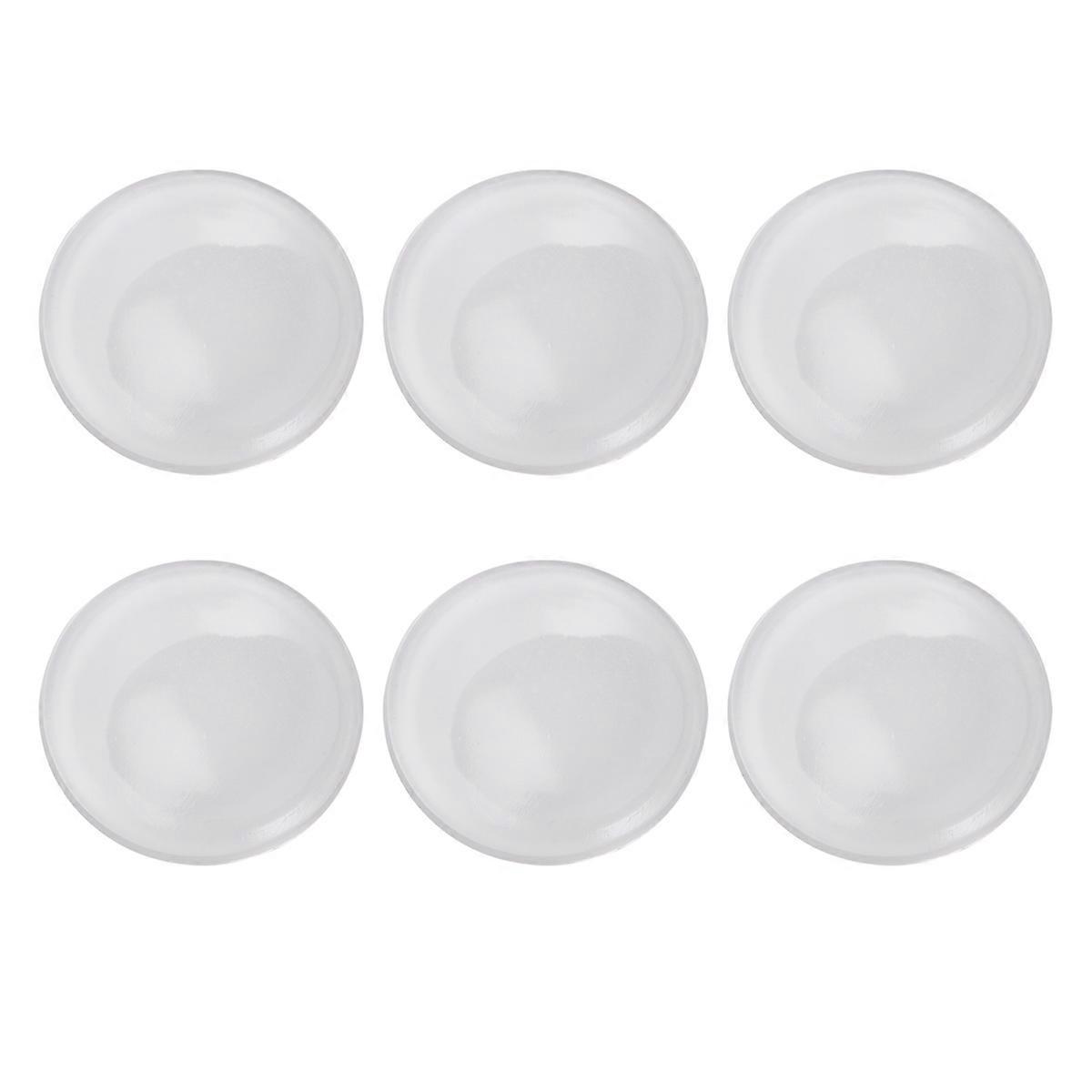 6 Stück Türstopper Wandschutz Runder Türgriffpuffer (transparent)-4x4cm-transparent