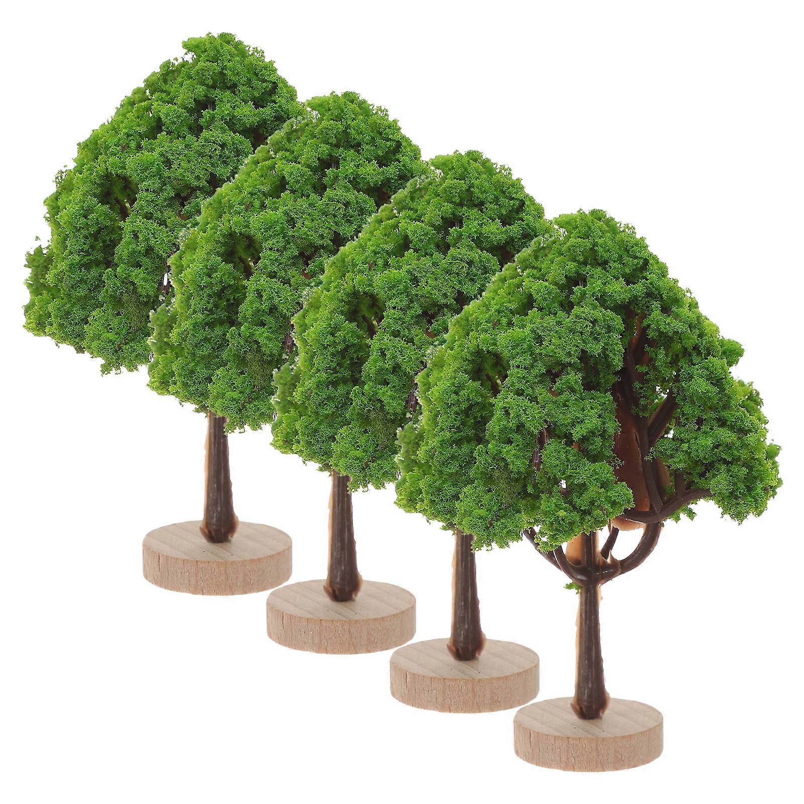 4-teiliges Miniatur-straßenbaum-modell Für Sandtisch, Landschaftsbasierte Straßenbäume-7x4.5x4.5cm