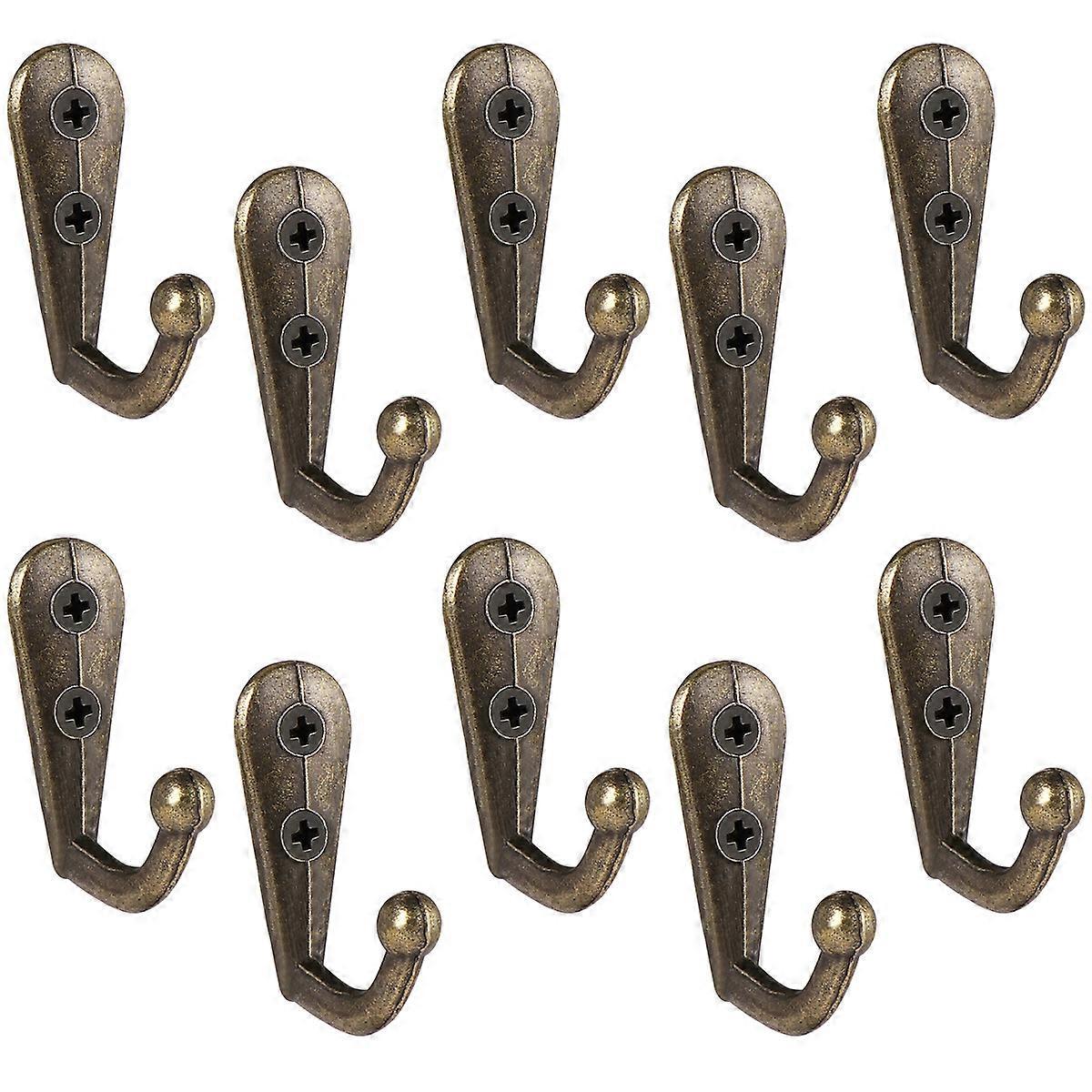 Bestomz 10er-pack Robuste Wandhaken Im Antik-stil Für Kleiderschränke Und Handtücher